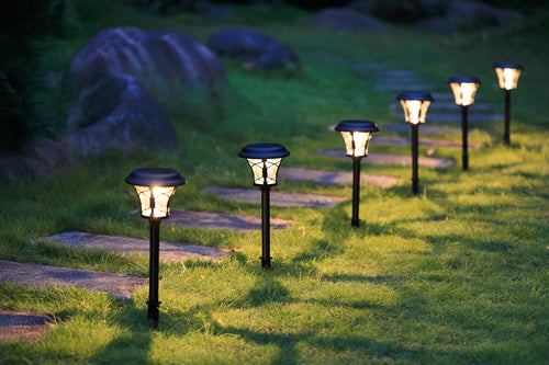 6-Pack Solar Post Lights