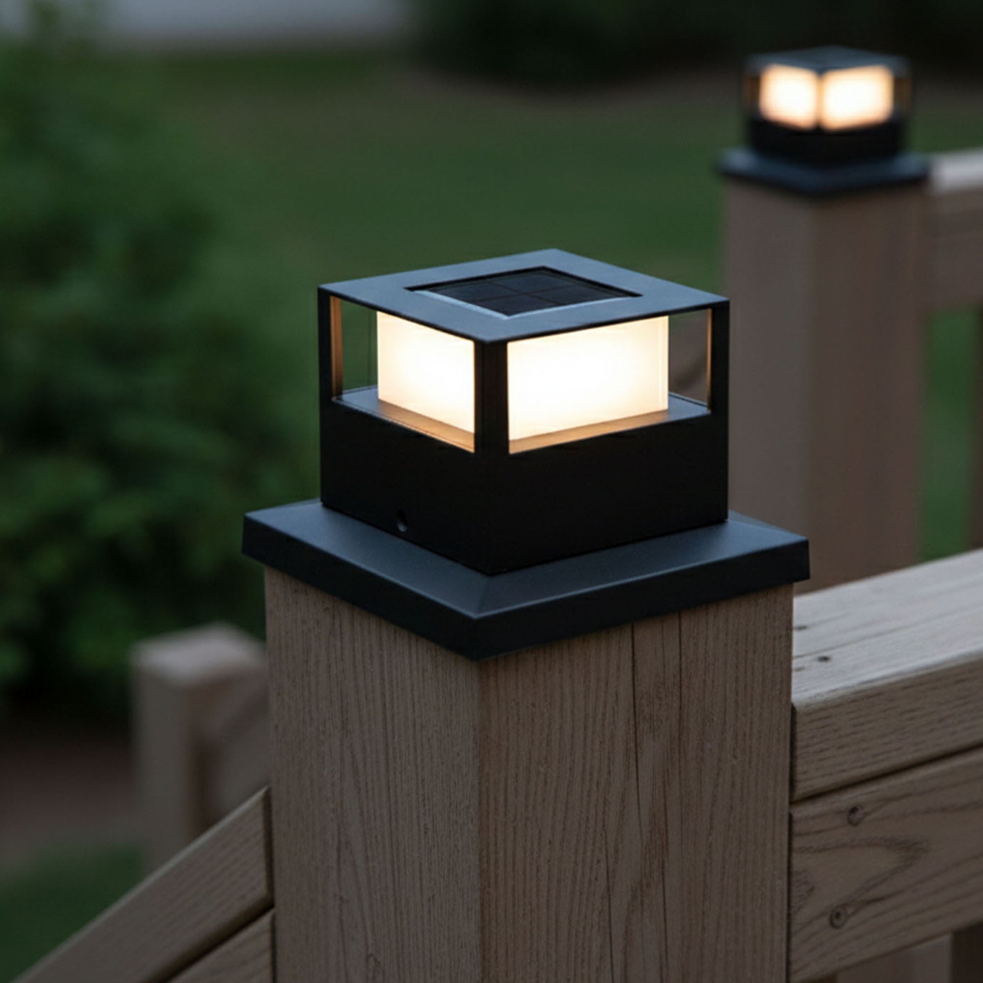 pathscapes 6-Pack Solar Post Cap Lights with Base