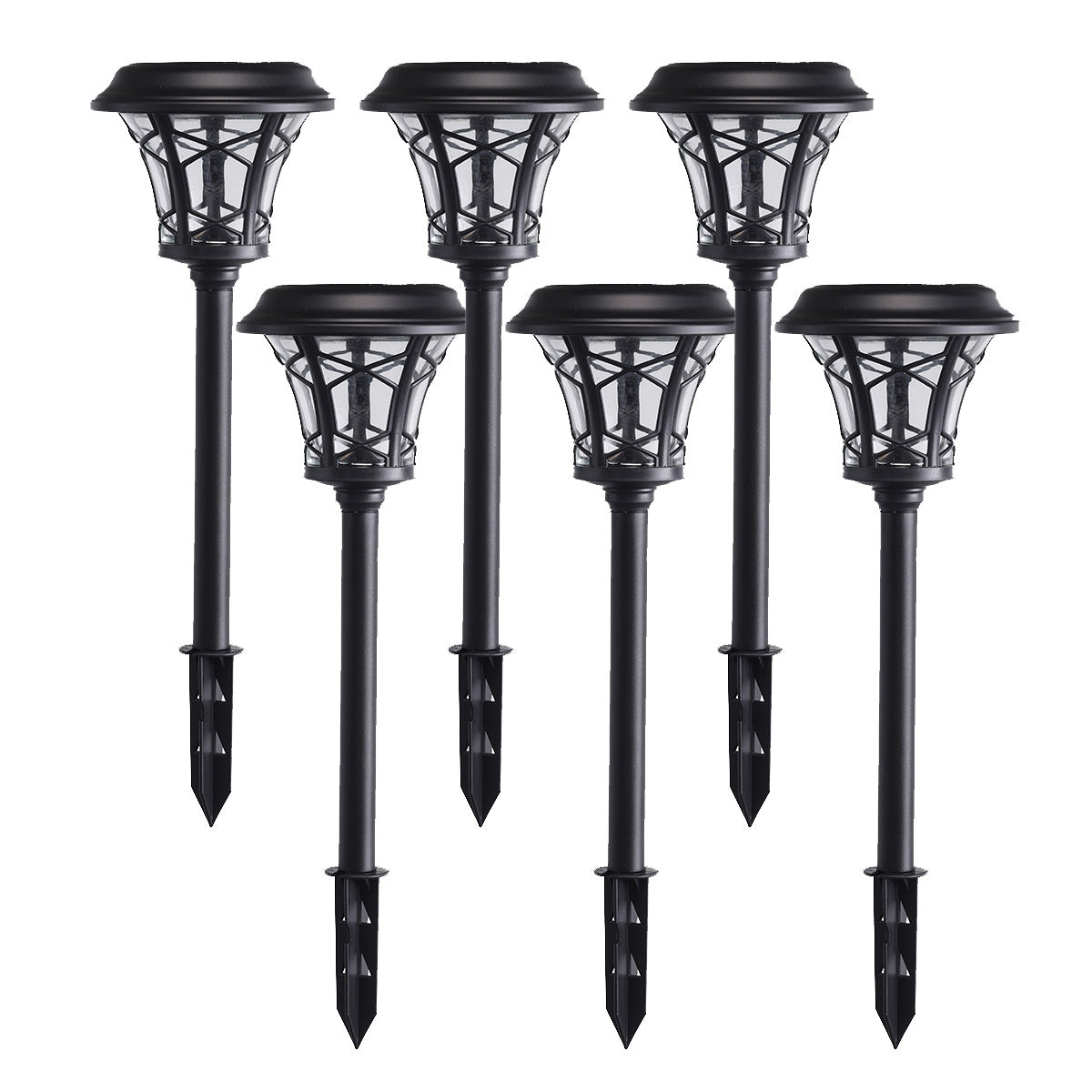 6-Pack Solar Post Lights